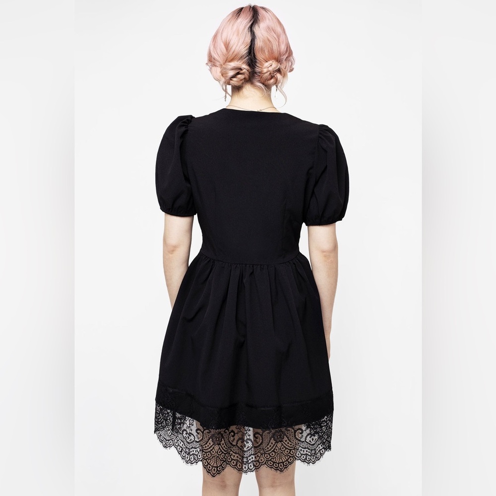 NWT Disturbia Mortuary Lace Button Up Mini Dress US 14 / UK 18 - Picture 3 of 12